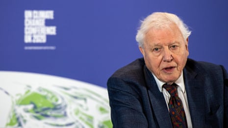 'A huge encouragement': Sir David Attenborough endorses government's climate promises – video 