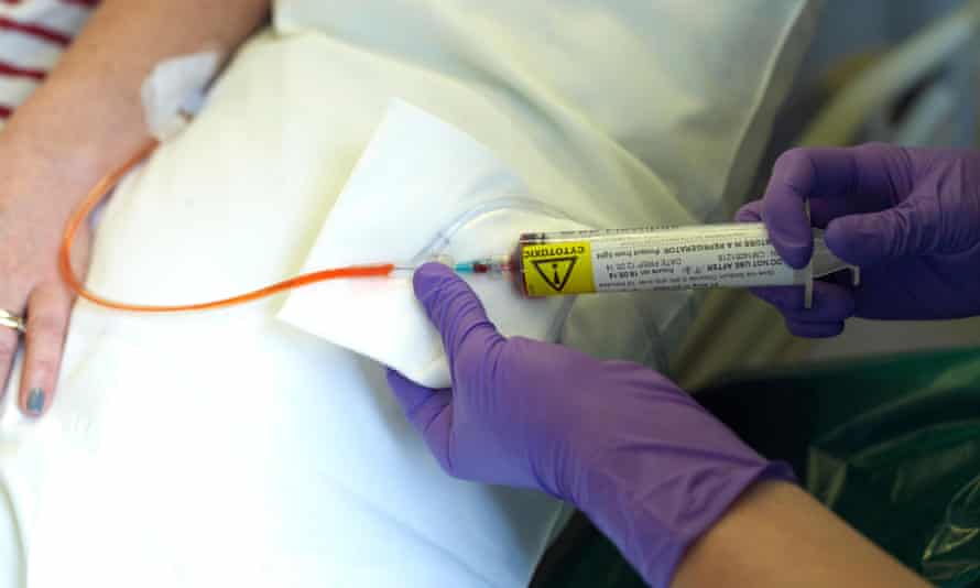 Chemotherapy is being given