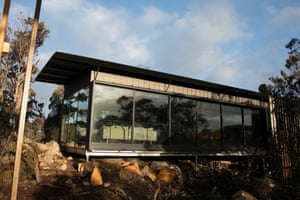The eco lodges including Cape Pillar Lodge (pictured) include a number of environmentally friendly initiatives like tank water, compost toilets and solar power.