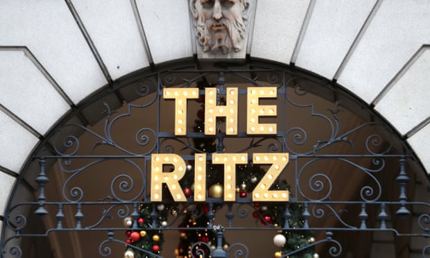 The London Ritz hotel sign