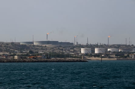 oil facilities on an island