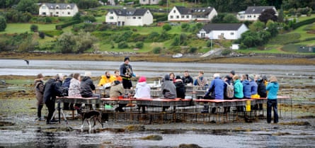 Cooking Sections’ Climavore project on the Isle of Skye – bringing fish farmers together in discussion.