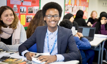Abdullahi Ali, a student at Kensington Aldridge academy