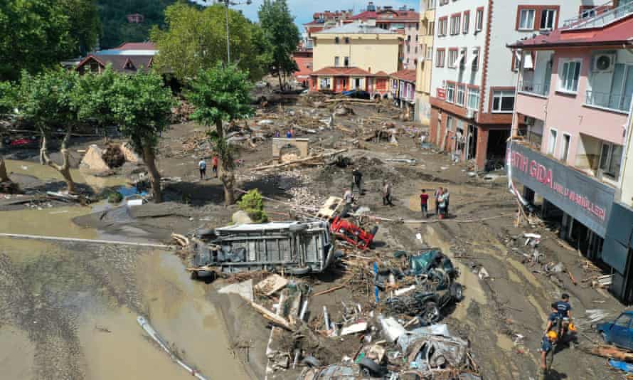 The rescue operation in Bozkurt, Kastamonu, Turkey