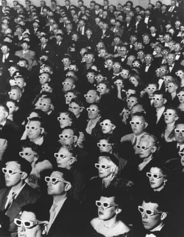 Audience wearing Polaroid spectacles, Hollywood, 1952, JR Eyerman