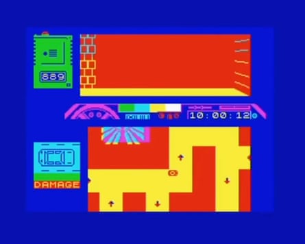 Screengrab of two rectangles, one with arrows to show directions on streets, and two squares, one laballed “Damage”