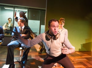 A scene from Merrily We Roll Along by Stephen Sondheim at the Menier Chocolate Factory
