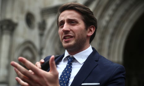 Marcus Ball outside the Royal Courts of Justice today.