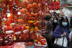 Hong Kong, China: Customers shop for decorations ahead of the Chinese lunar new year