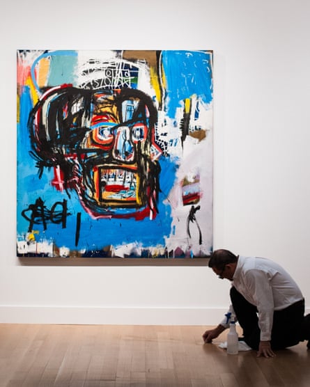 Jean-Michel Basquiat’s 1982 painting Untitled (LA Painting) sold for $110.5 million at Sotheby’s in New York, to become the sixth most expensive work ever sold at auction.