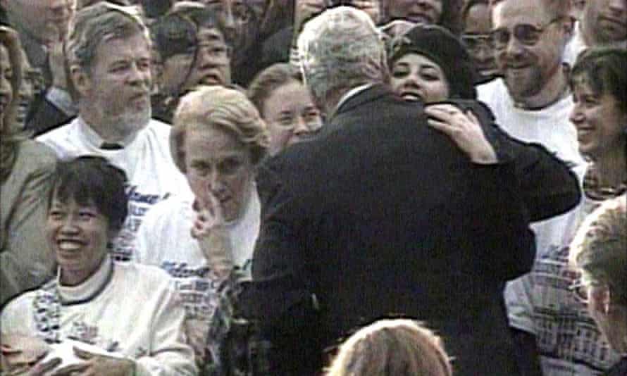 Bill Clinton hugging Monica Lewinsky