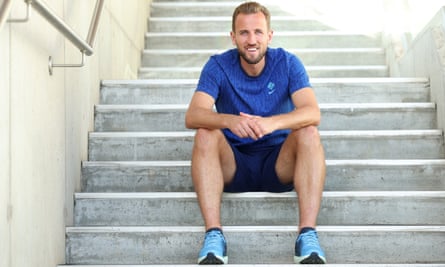 Harry Kane at St George’s Park as England prepared to face Ukraine, then Scotland in a friendly. His first game as captain was against the Scots. Photograph: Eddie Keogh/The FA/Getty Images