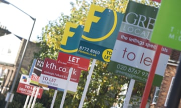 ‘To let’ signs dot a street in south London.