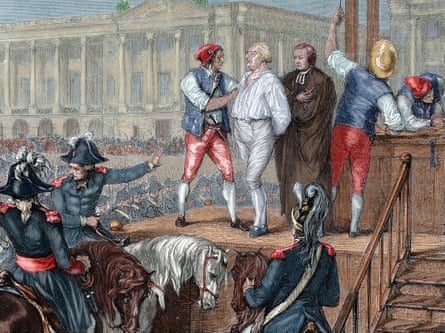 The execution of King Louis XVI in 1793, during the French Revolution.