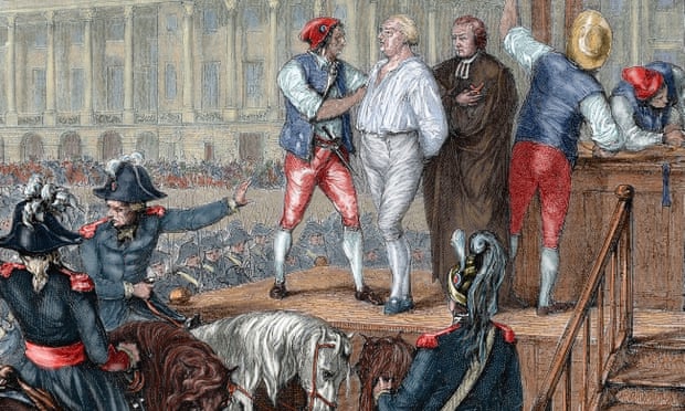 Exécution du roi Louis XVI le 21 janvier 1793. Gravure en couleur.