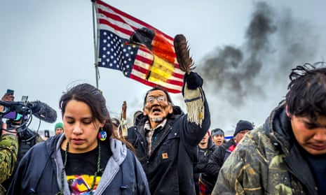 Defiant Dakota Access pipeline water protectors face off against various law enforcement agencies in February 2017. The consequences of the protest are still being felt by protesters in the criminal justice system.
