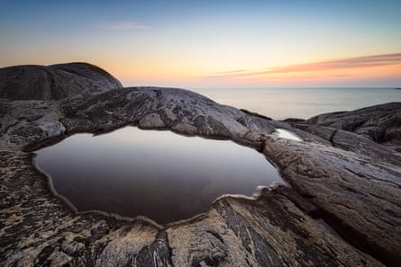Tidal pool at sunset