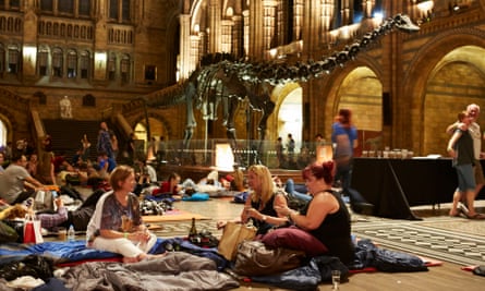 Dippy and friends at the Natural History Museum’s all-night Dino Snore event