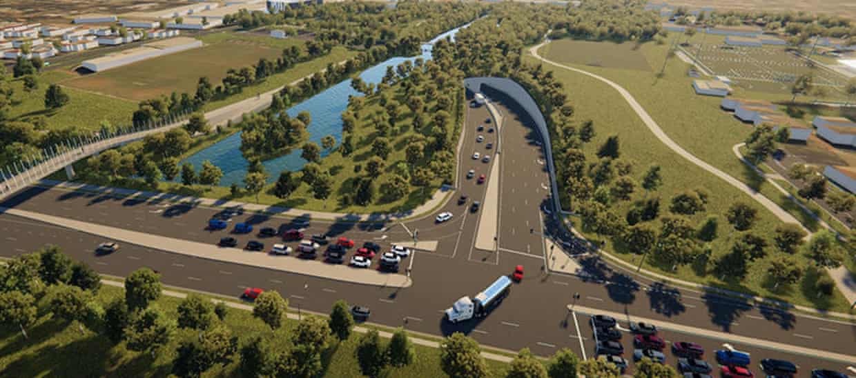 An artist’s rendering of how the completed M6 entrance could look.