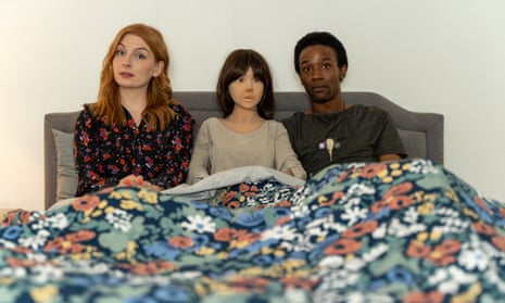 From left: Alice, Mimi (doll) and Alexander in Sex Actually With Alice Levine.