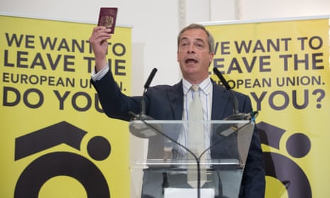 Nigel Farage campaigning for Brexit in Bristol, June 2016