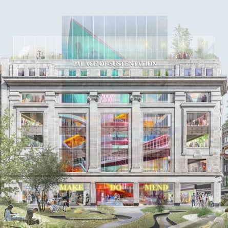 A sanctuary for slow fashion … Jestico + Whiles’s proposal for rejuvenating the Marks & Spencer store.