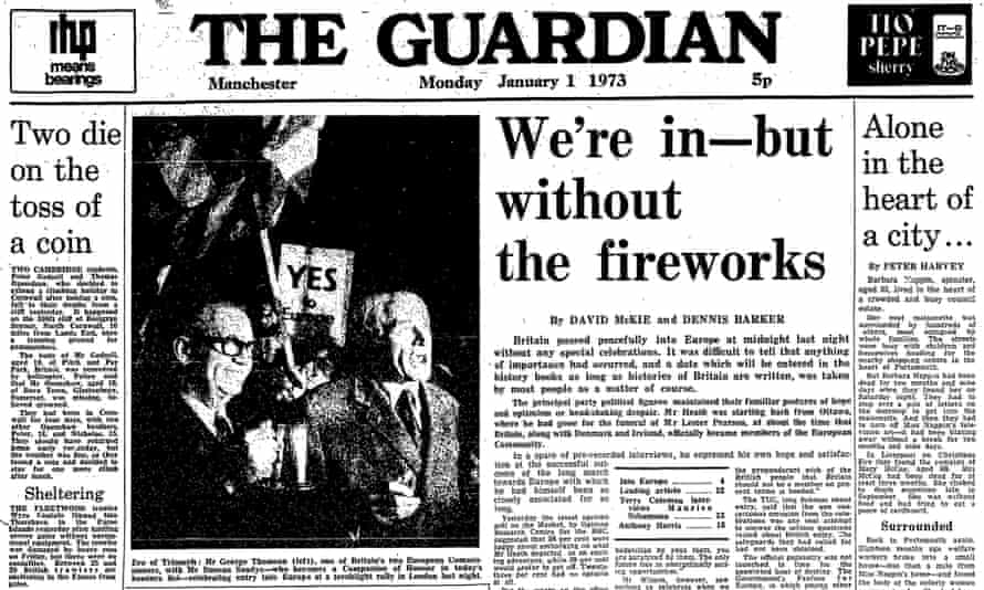 We Re In The Uk Enters Europe Archive 1 January 1973 European Union The Guardian