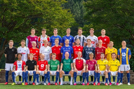 The Norway players airs successful nan shirts of their first clubs.