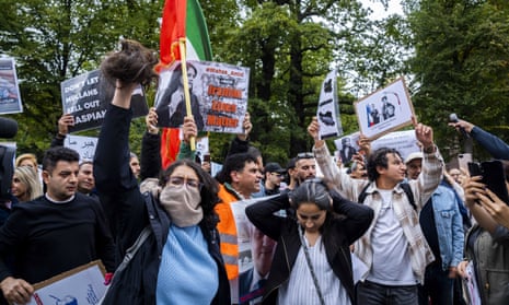 People protest against Iran’s strict laws in The Hague