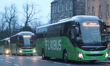 FlixBus buses in Scotland