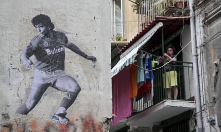 Maradona on the walls of Naples.
