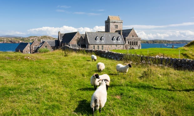 Iona Abbey on Iona, off the island of Mull in Scotland.