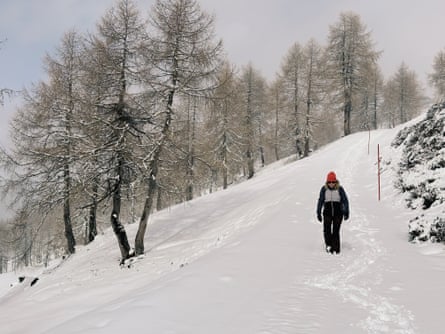 The writer on the path down from Stiegarten.