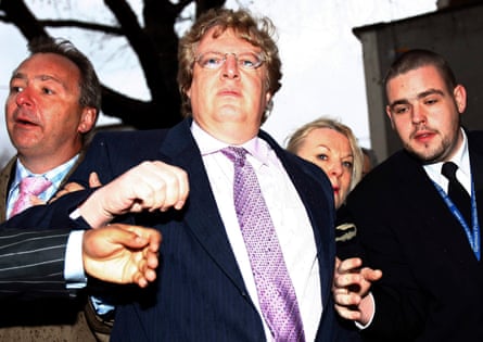 Chief Executive Officer of Terra Firma, Guy Hands (C), arrives for a meeting in London January 15, 2008