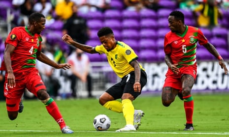 Leon Bailey in action for Jamaica in the Gold Cup last month. The 24-year-old joined Aston Villa from Bayer Leverkusen for a reported £30m.