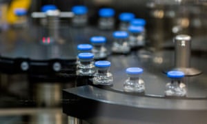 Vials of remdesivir are capped at a Gilead Sciences facility in California, US.
