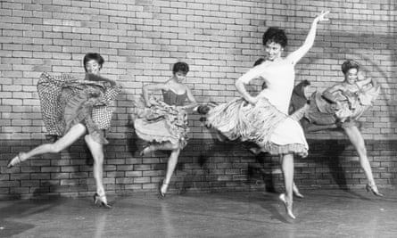 Chita Rivera, second from right, in West Side Story.