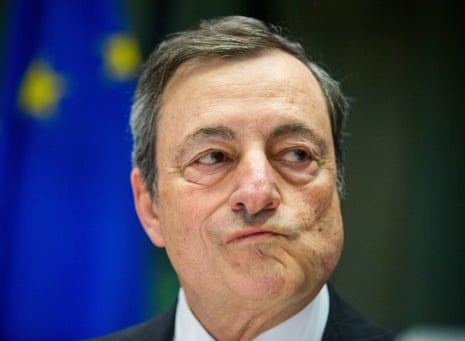Mario Draghi attends a hearing of the European Parliament Committee