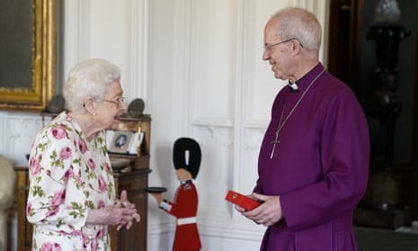 The Queen with the archbishop of Canterbury at Windsor Castle in June.