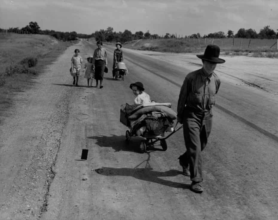 A family in Pittsburg County, Oklahoma, are forced to leave their home during the Great Depression, June 1938. 