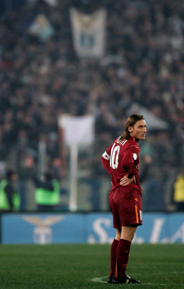 Francesco Totti against Lazio in 2005
