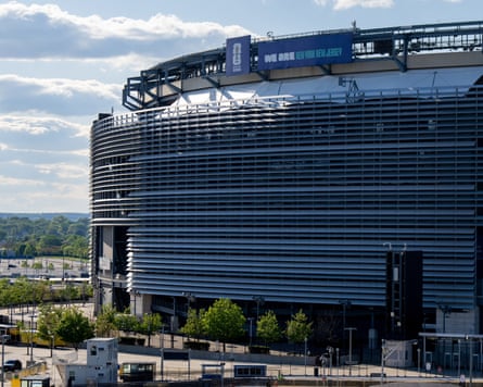 An exterior shot of MetLife Stadium.