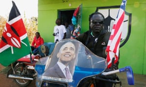 Nyang’oma Kogelo, Kenya. A villager prepares for the arrival of the former US president, Barack Obama, on a visit to his ancestral home