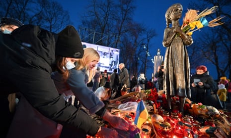 Ukrainians remember the victims of Holomodor in Kyiv in November 2021.