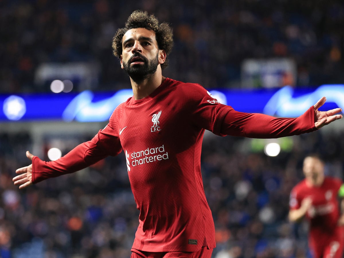 Mohamed Salah hat-trick puts gloss on Liverpool's 7-1 demolition of Rangers | Champions League | The Guardian