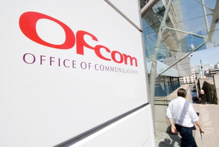 The Ofcom logo outside the regulator’s head office