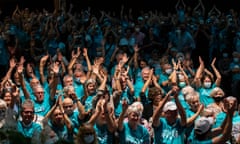 Teal supporters in Melbourne in 2022