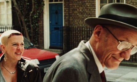 Acker with Burroughs in a still from the film William S Burroughs: A Man Within.
