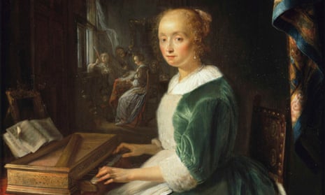 A detail from Gerrit Dou’s Young Lady playing the Virginal.