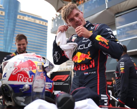 Max Verstappen held his nerve to claim the top spot with a 1min 41.117sec lap
